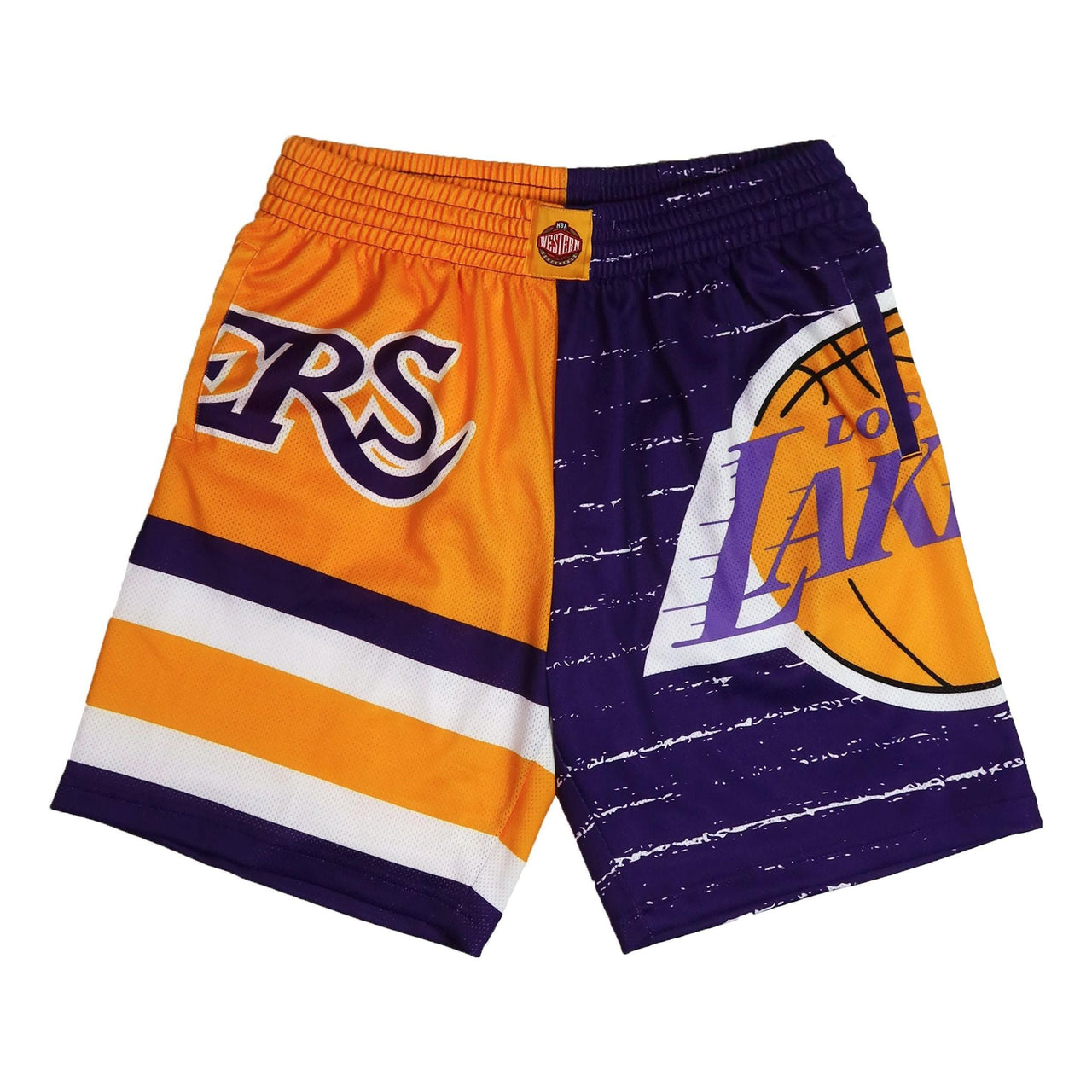 Mitchell & Ness x NBA Los Angeles Lakers Jumbotron 3.0 Shorts 'Yellow Purple' PSHR4984-LALYYPPPMTWH