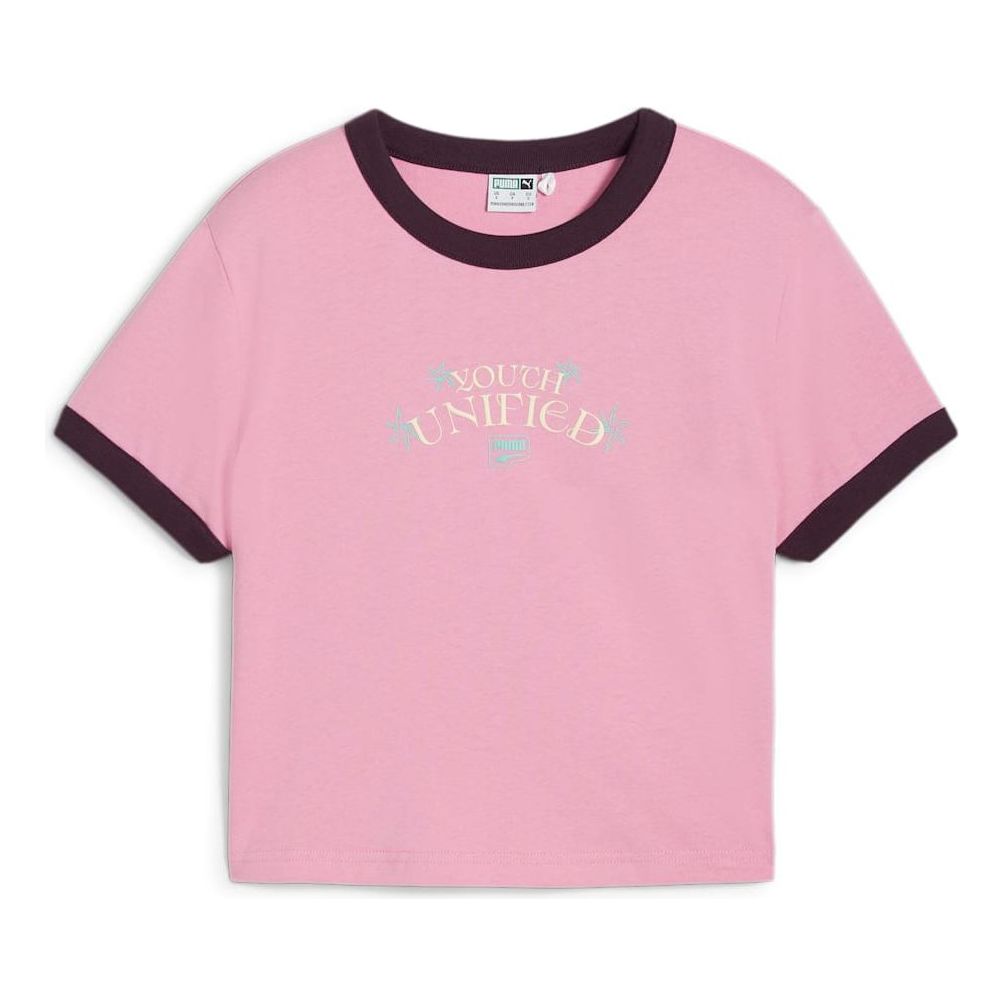 (WMNS) PUMA DOWNTOWN Graphic Baby T-shirt 'Mauved Out' 626654-48