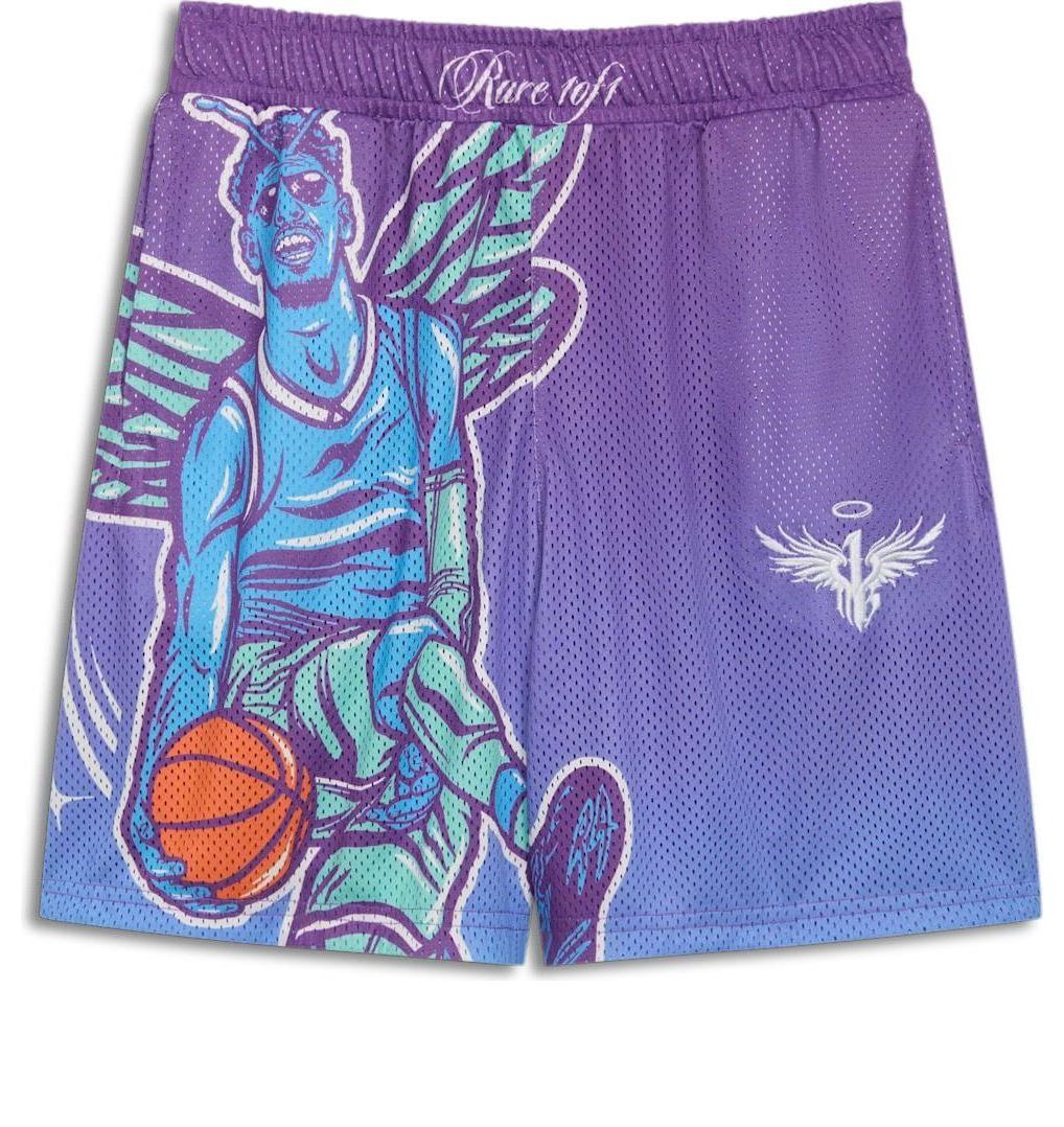 PUMA MELO Charlotte Graphic Basketball Shorts 'Purple Glimmer' 627745-01