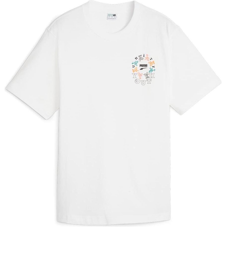 (WMNS) PUMA Youth Graphic T-shirt 'White' 626119-52