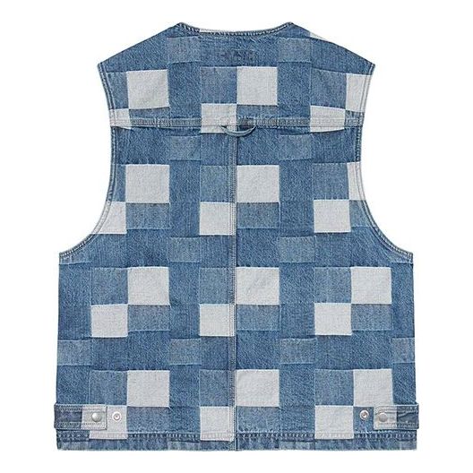 Supreme Patched Denim Vest 'Teal White' SUP-SS21-805