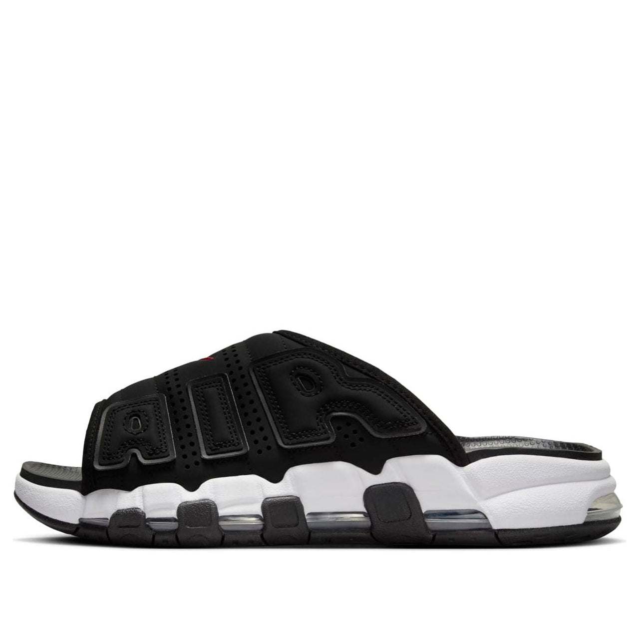 Nike Air More Uptempo Slides 'Black White Red' FJ2707-001