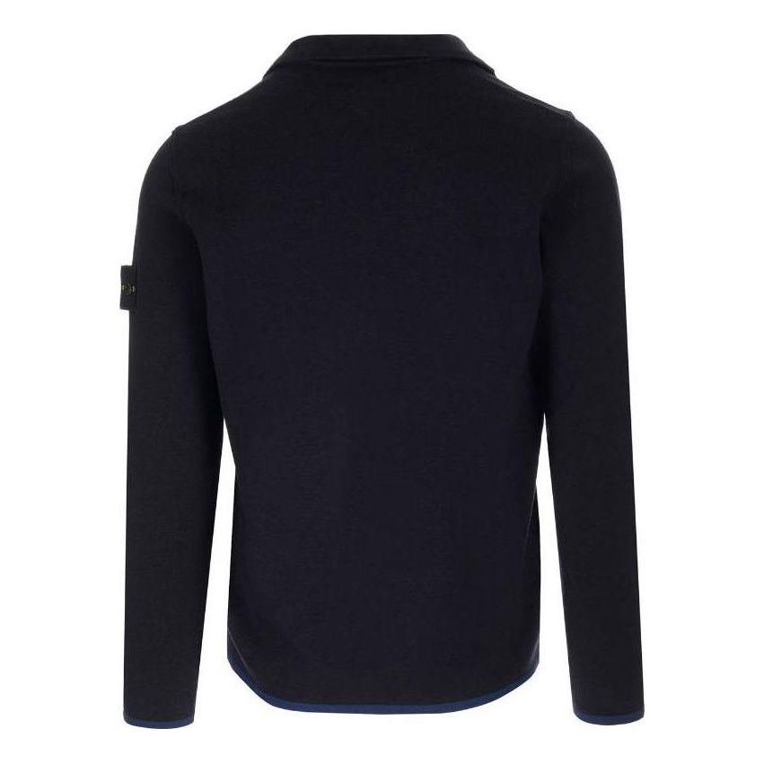 STONE ISLAND Compass-Patch High-Neck Zipped Cardigan Jacket 'Black' 7915503A1-V0020
