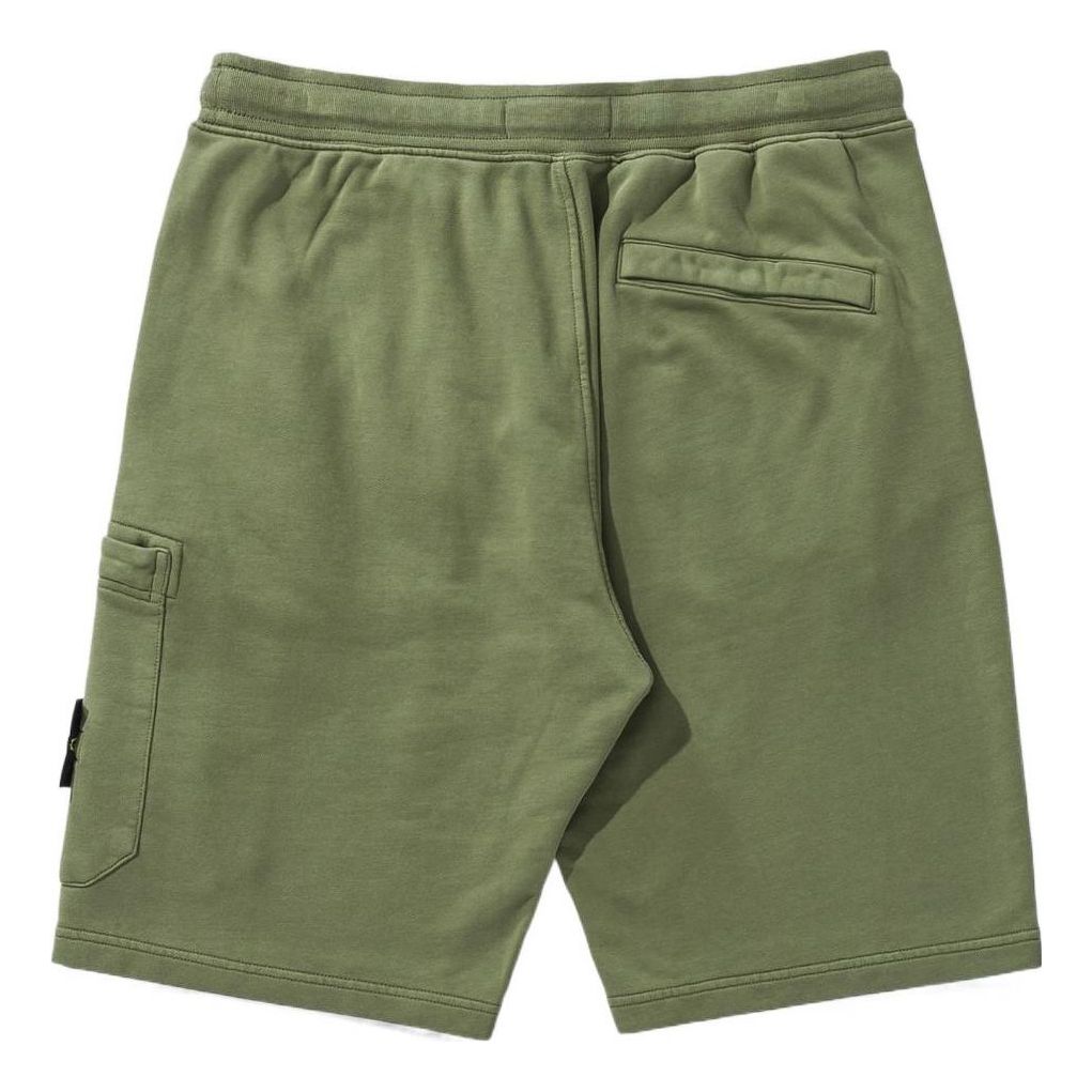 STONE ISLAND Garment Dyed Sweatshorts 'Green' 761564651-V0058