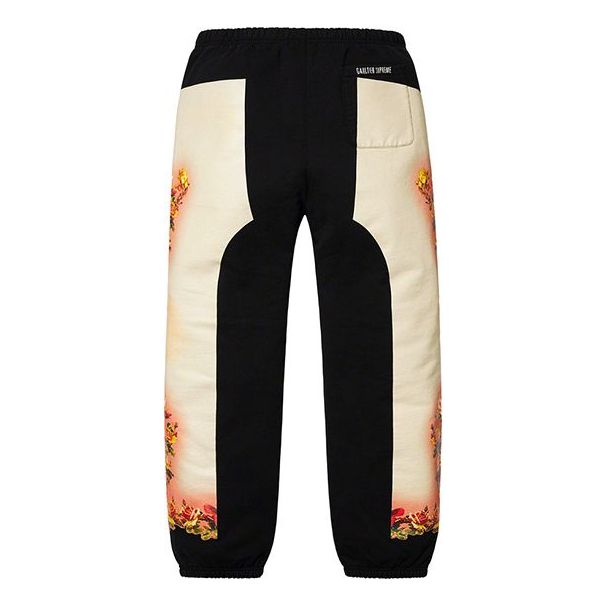 Supreme x Jean Paul Gaultier Floral Print Sweatpants 'White Black Yellow' SUP-SS19-792