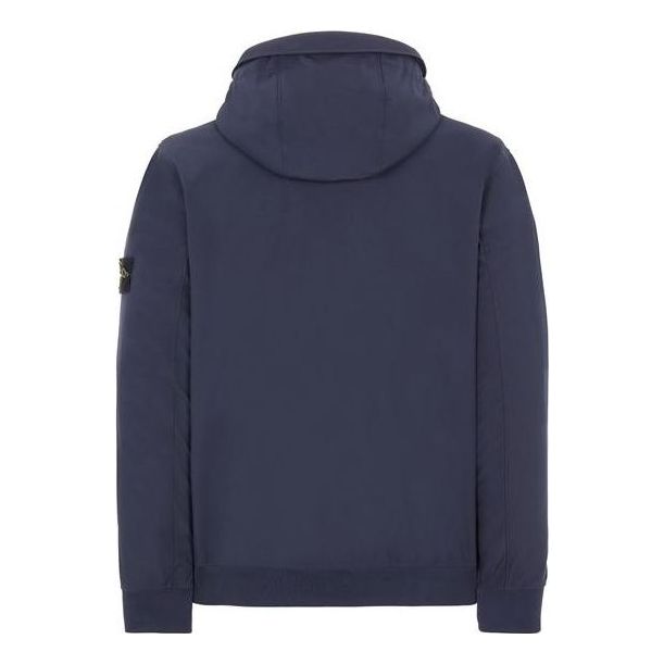 STONE ISLAND Soft-Shell Hooded Jacket 'Navy' 7715Q0122-V0020