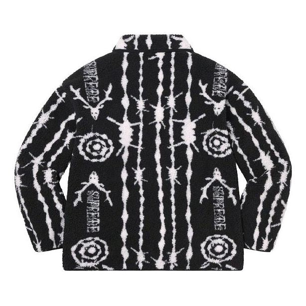 Supreme x SOUTH2 WEST8 Fleece Jacket 'Black White' SUP-SS21-649