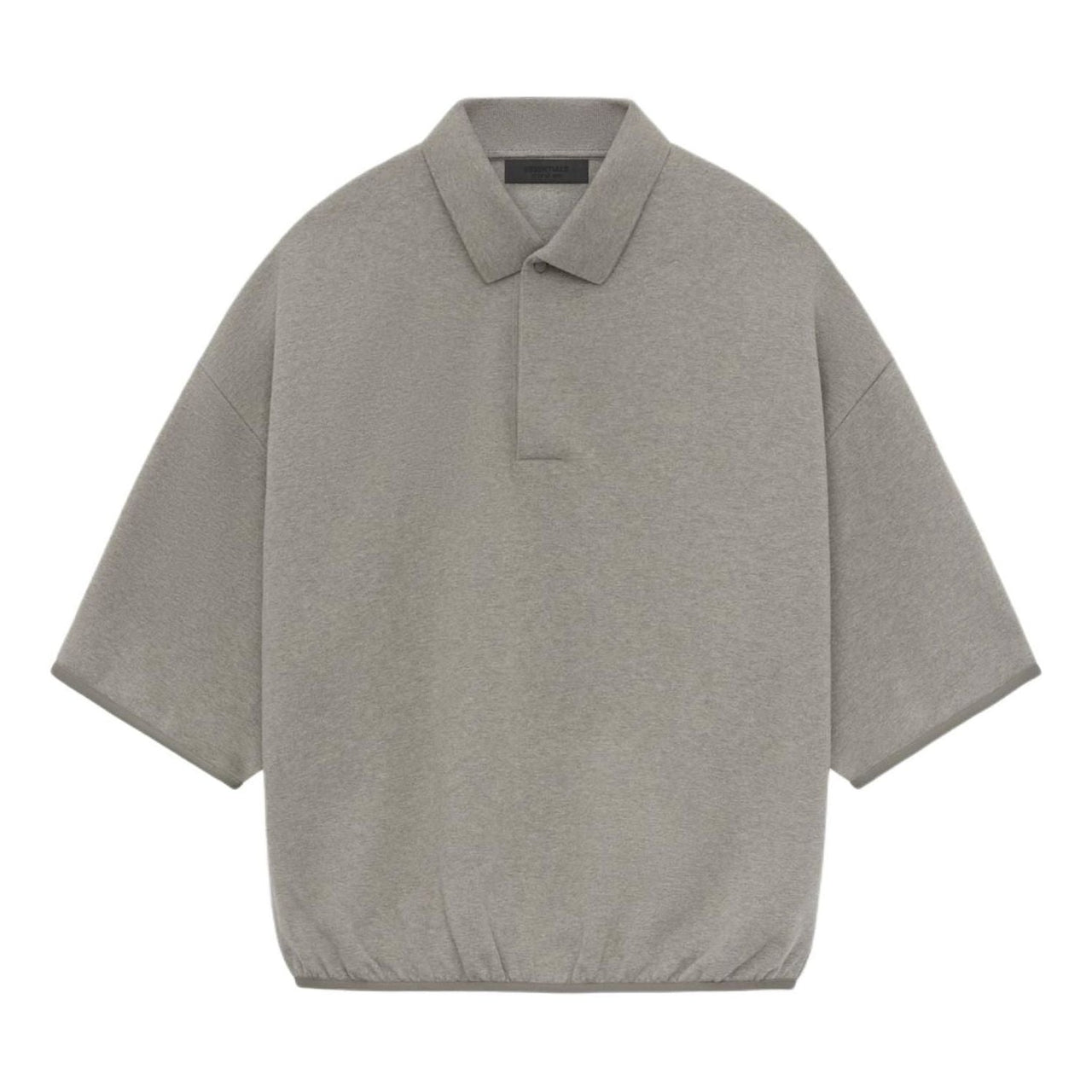 Fear of God Essentials SS24 3/4 Sleeve Polo Shirt 'Heather Grey' 192SU244401F
