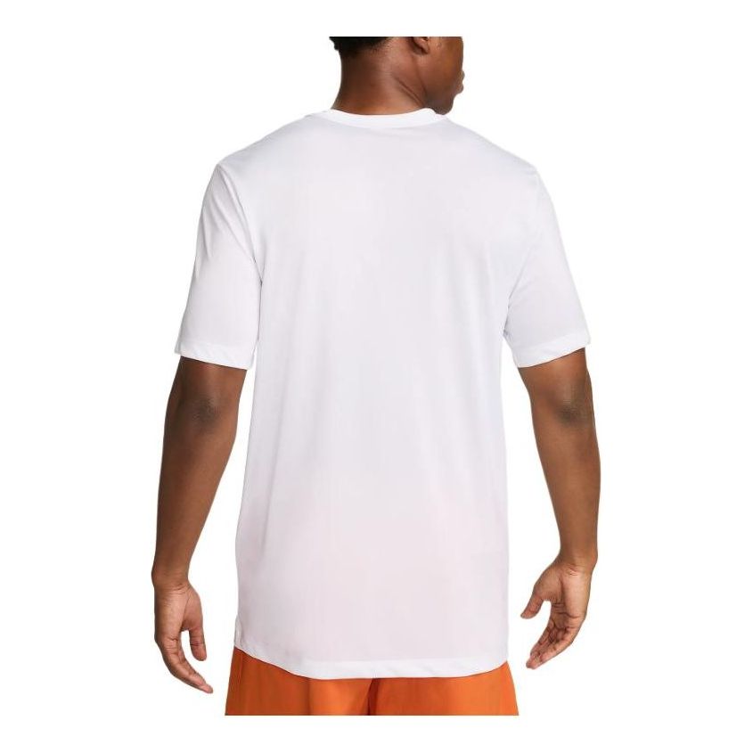 Nike Dri-FIT Fitness T-Shirt 'White Black' FV8370-100