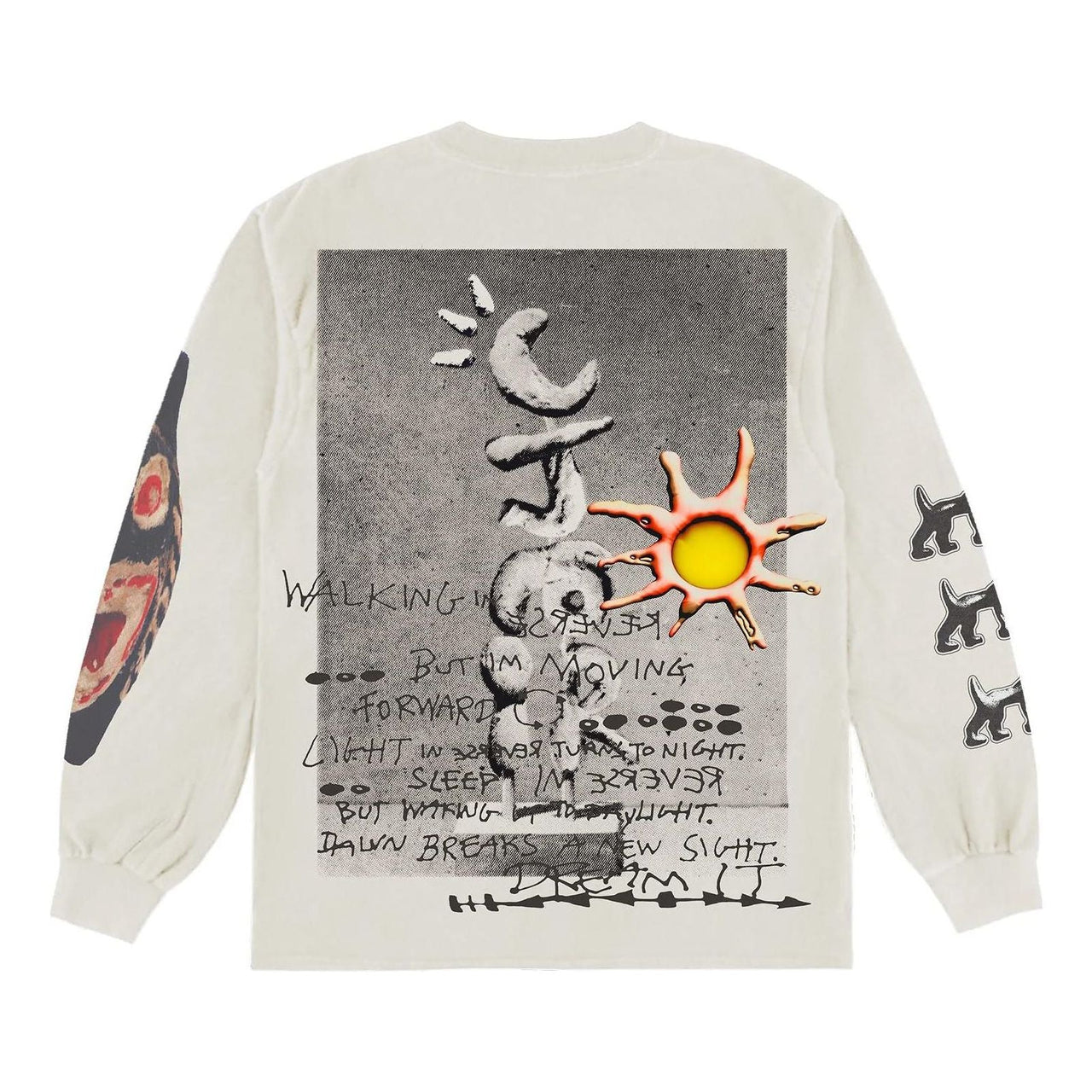 Travis Scott Air Records Long Sleeve T-shirt 'Natural' CJFN-SS83