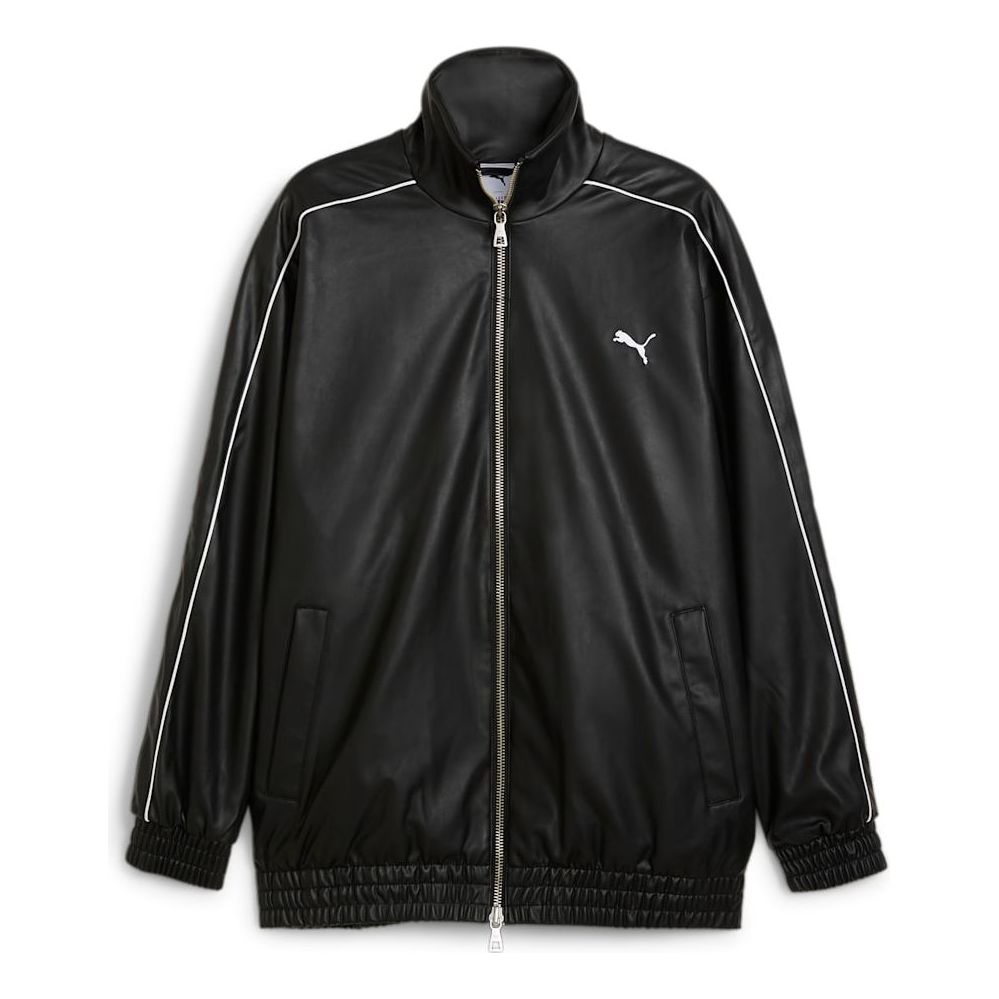 PUMA T7 Pleather Track Jacket 'Black' 627191-01