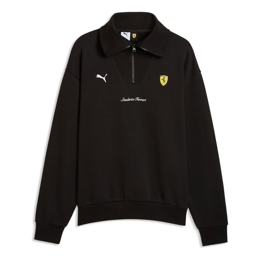 PUMA x Scuderia Ferrari Half-Zip Fleece Crew Sweatshirt 'PUMA Black' 637002-01