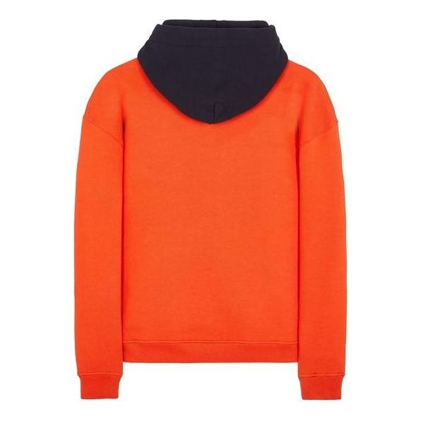 STONE ISLAND Color blocked Hoodie 'Orange Black' 7915651X6-V0037