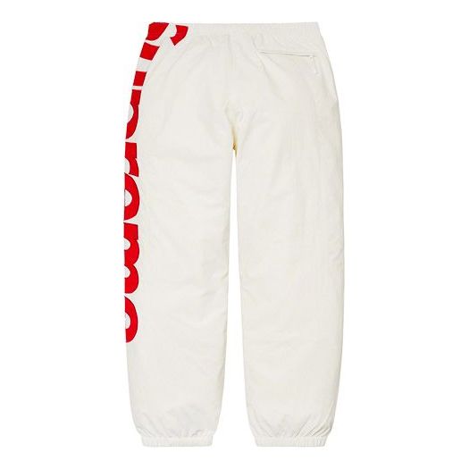 Supreme Spellout Track Pants 'White Red' SUP-SS21-449