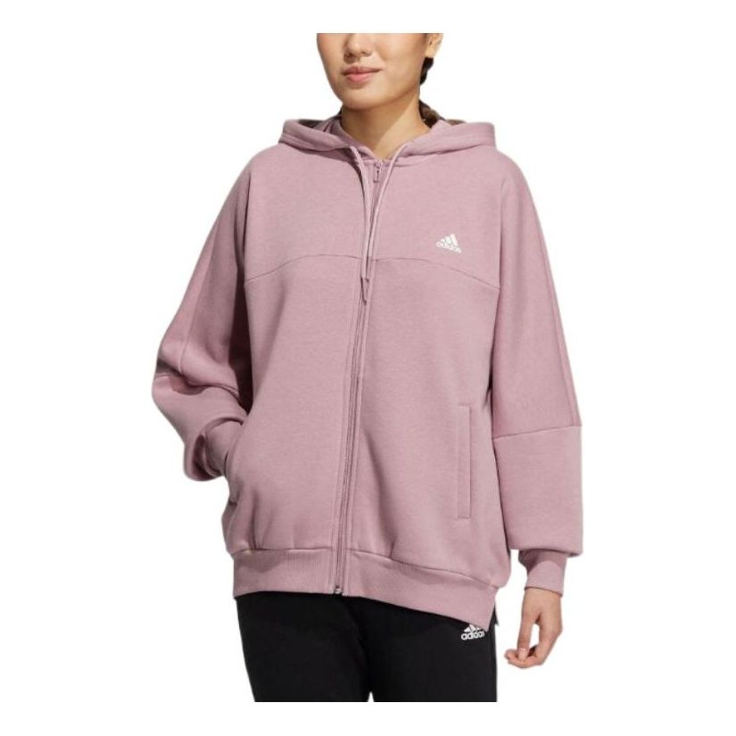 (WMNS) adidas Word Fleece Hoodie 'Pink' HM2811