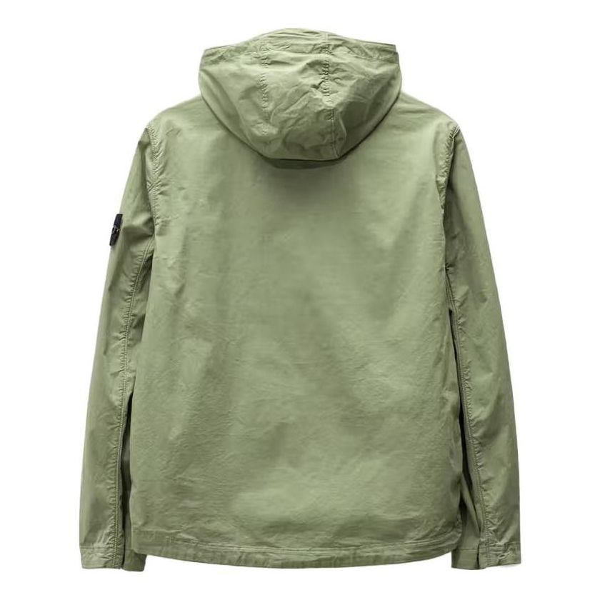 STONE ISLAND Supima Cotton Twill Stretch Hooded Jacket 'Sage' 781543310-V0055