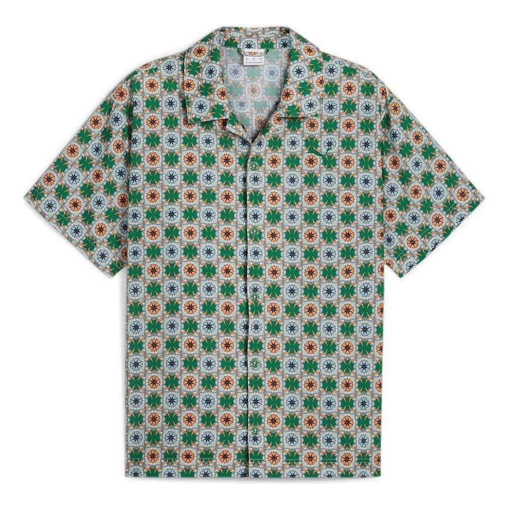 PUMA Classics New Prep Aop Woven Shirt 'Green' 627953-86