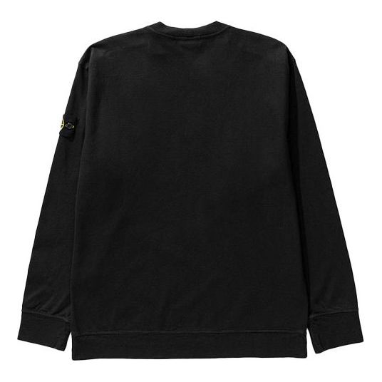 STONE ISLAND Logo Patch Long-Sleeve T-shirt 'Black' 761563750-V0029