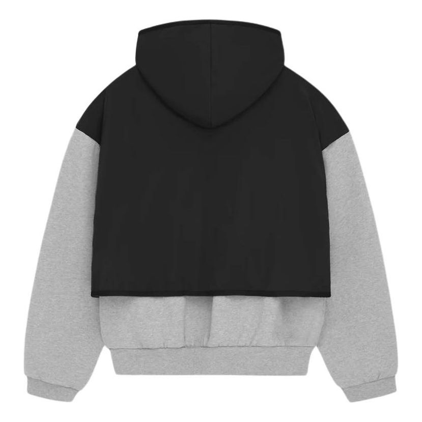 Fear of God Essentials Nylon Fleece Hoodie 'Light Heather Grey Jet Black' 202SP244326F