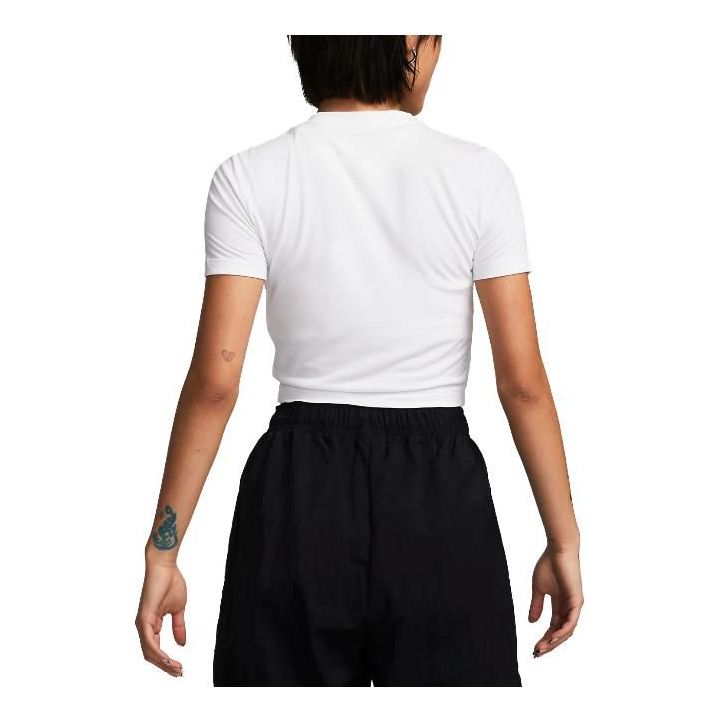 (WMNS) Nike Sportswear Essential Slim-Fit Crop T-Shirt 'White' FB2874-100