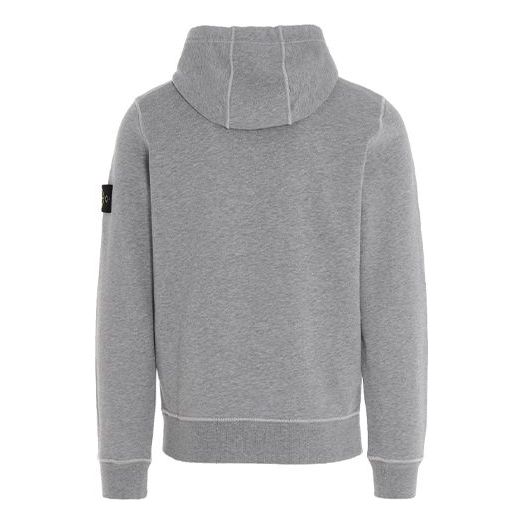 STONE ISLAND Garment Dyed Popover Hoodie 'Grey Marl' 741564151-V0M64