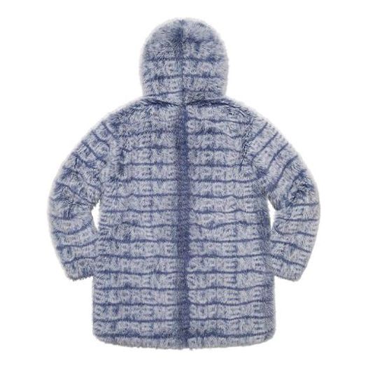 Supreme Faux Fur Hooded Coat 'Purple White' SUP-SS22-111