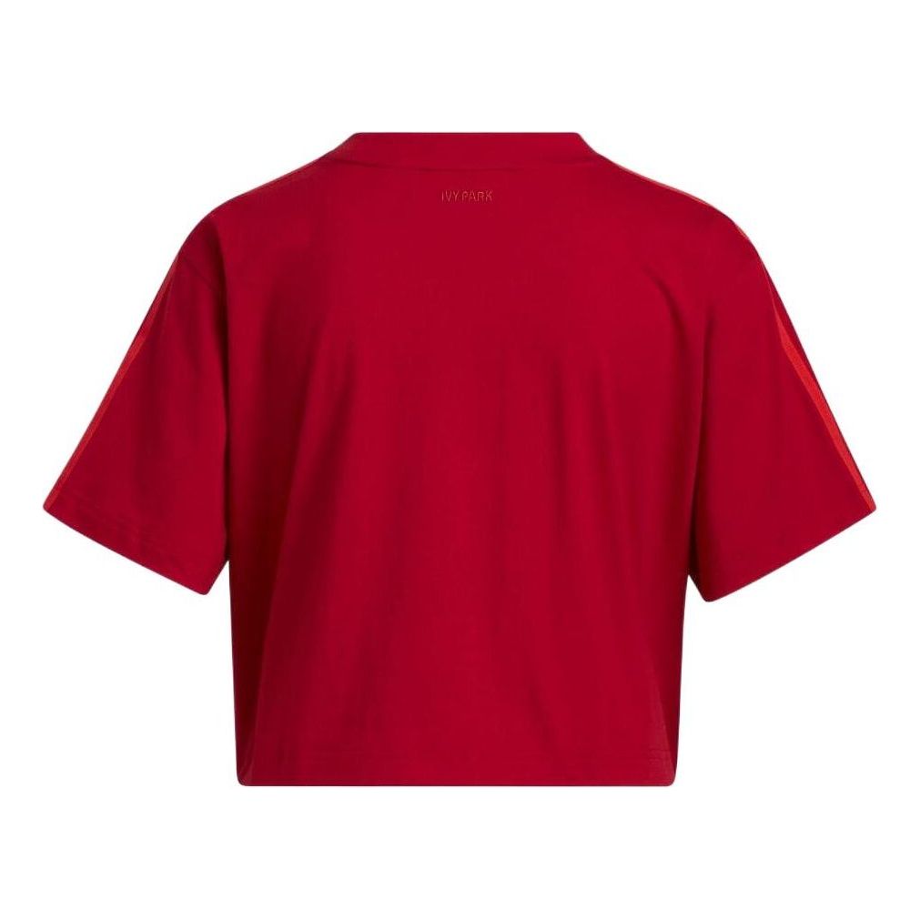 (WMNS) adidas x Ivy Park Crop T-Shirt 'Red' HI1978