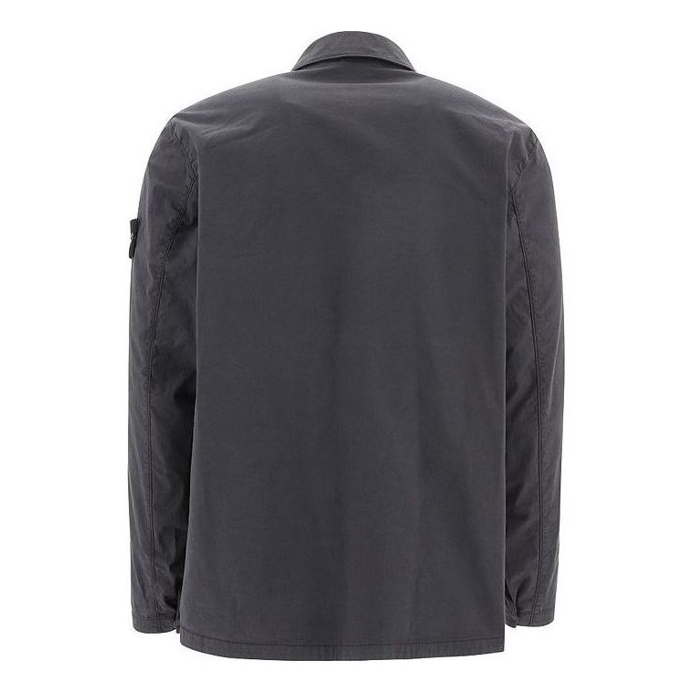 STONE ISLAND Stretch Overshirt 'Charcoal' 781510210-V0065