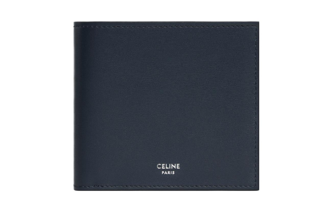 CELINE Shiny Calfskin Wallet Regular Men's Sacred Blue