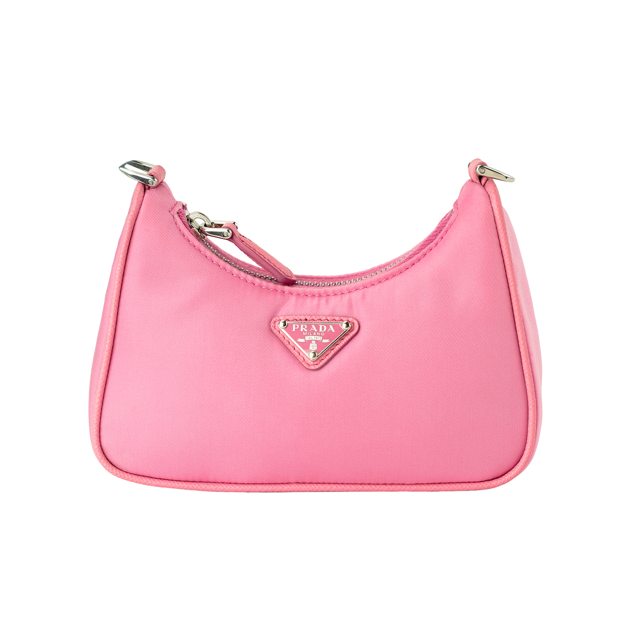 PRADA HoboRe-Edition Nylon One Shoulder Handbag Women's Autumn Begonia Pink