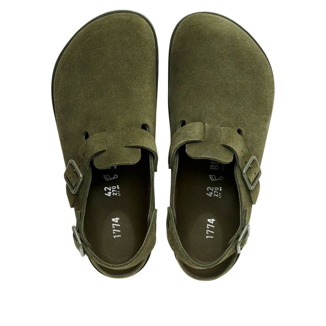 Birkenstock 1774 lV Tokio Suede Sandals 'Moss Green' 1026377