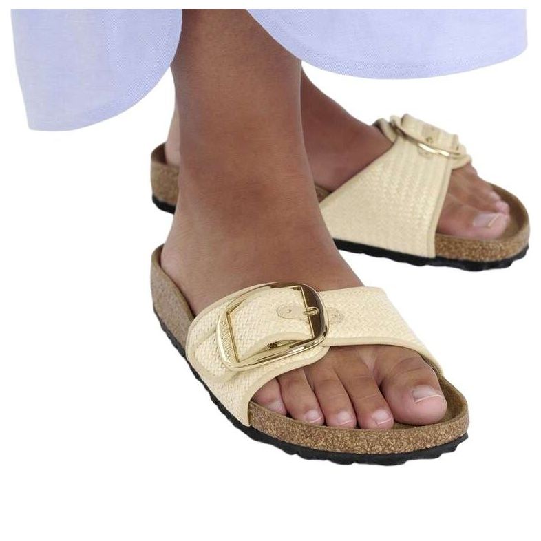 (WMNS) Birkenstock Madrid Big Buckle Raffia 'Raffia Naturale' 1029063