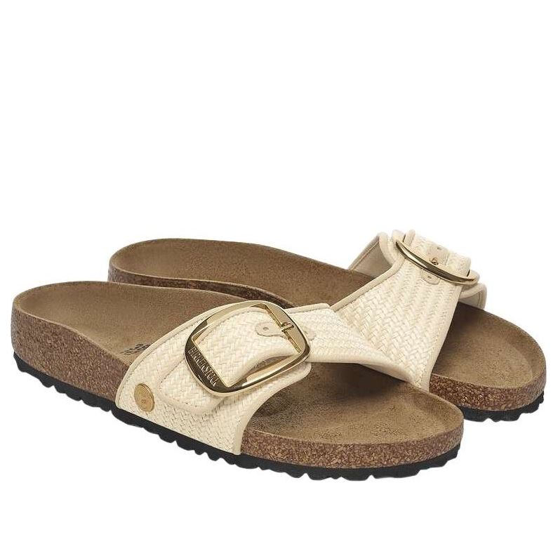 (WMNS) Birkenstock Madrid Big Buckle Raffia 'Raffia Naturale' 1029063