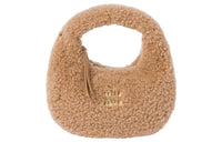 MIU MIU Wander Series Leather Hobo Bag Shoulder Bag Crossbody Handbag Women's Caramel