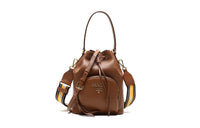 PRADA Calfskin Bucket Bag Handbag Shoulder Bag Crossbody Bag Women's Cinnamon