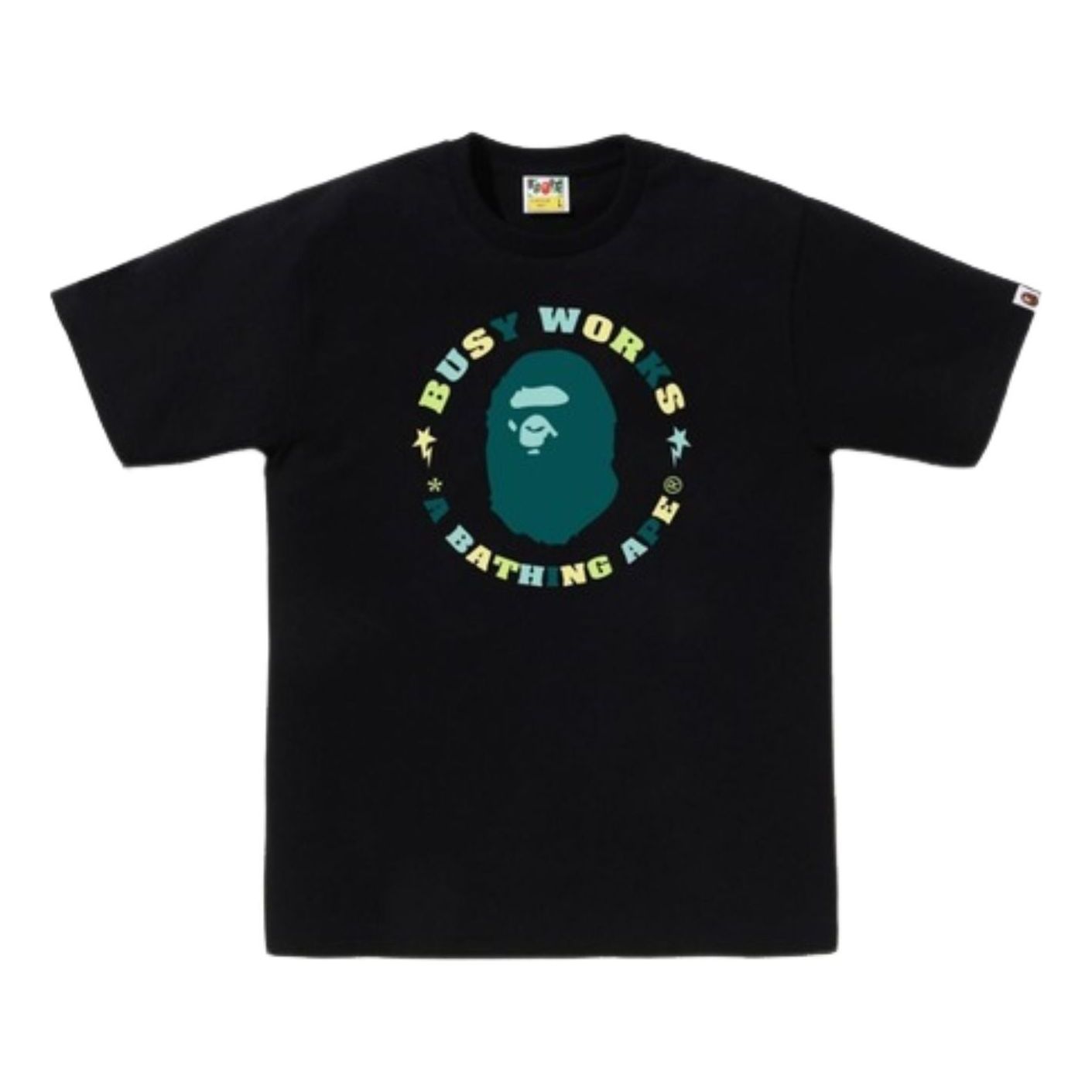 A Bathing Ape Colors Busy Works Sta T-Shirt 'Black' 1L30-110-020-BLK