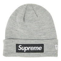 Supreme x New Era Box Logo Beanie 'Heather Grey' FW22BN10-HEATHER-GREY