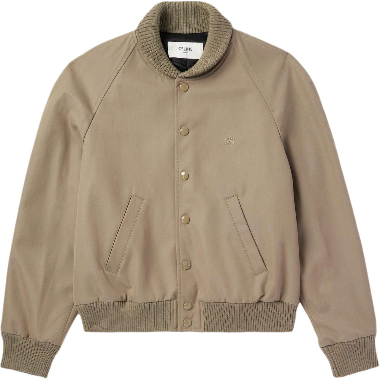 CELINE Triomphe Teddy Jacket In Cotton And Wool Gabardine