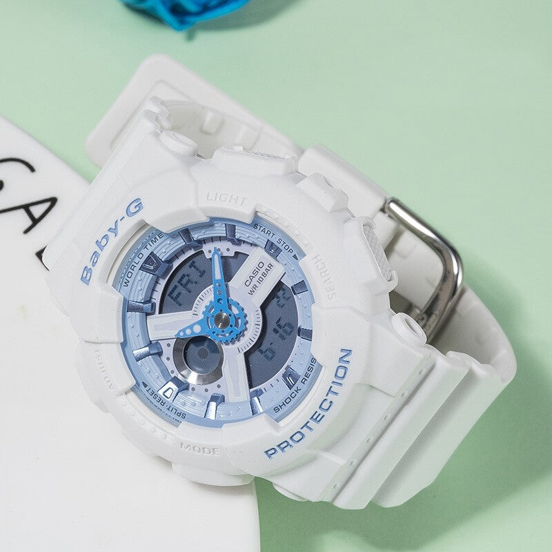 CASIO Baby-G 'Black & White' GA-100CF-1A9&BA-110BE-7A