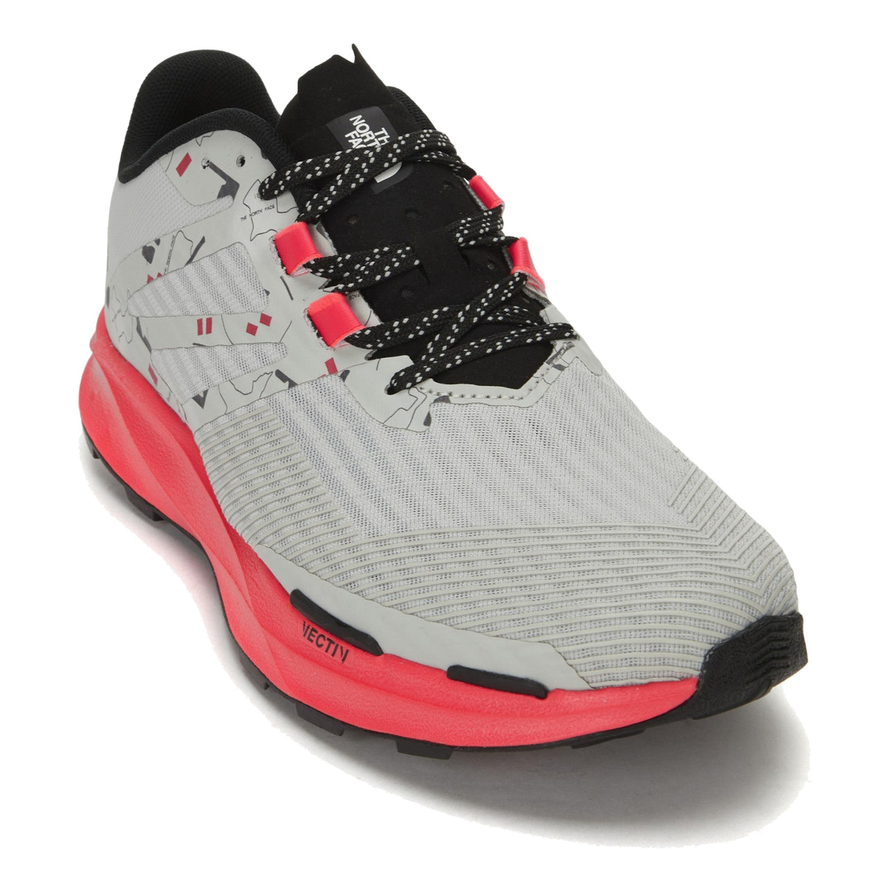 (WMNS) THE NORTH FACE Vectiv Eminus Running Sneakers ' TNF White Trail Marker Print Brilliant Coral' 5G3M-677