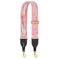 DIOR DIORIVIERA Toile De Jouy Embroidery With Calfskin Bag Straps Women's Pink