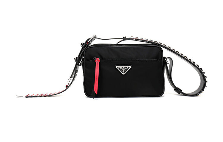 PRADA Fabric Small Square Bag Shoulder Bag Crossbody Bag Women's Black