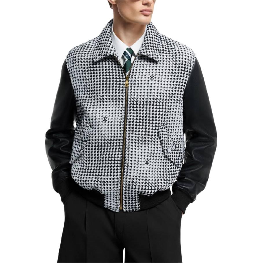 LOUIS VUITTON Mixed Leather And Wool Blouson