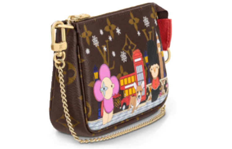 LOUIS VUITTON Mini Pochette Accessoires Monogram Vivienne Red