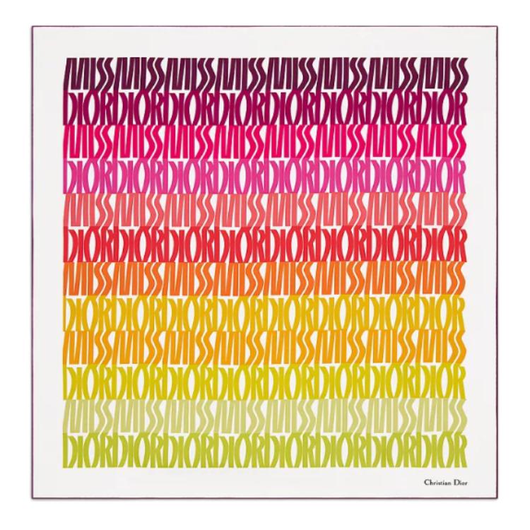 DIOR Silk Silk Scarves Women's Multicolor