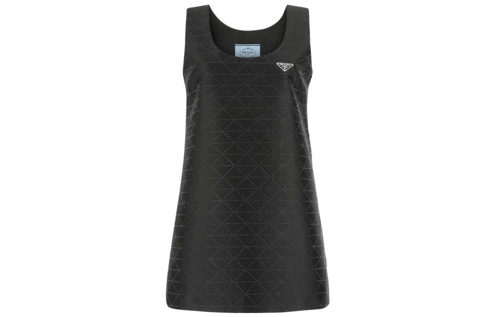 PRADA FW22 Sleeveless Dress Women's Black