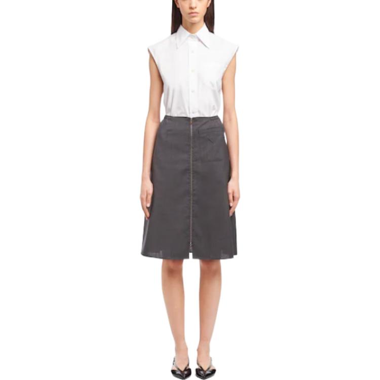 PRADA Casual Long Skirts Women's Gray