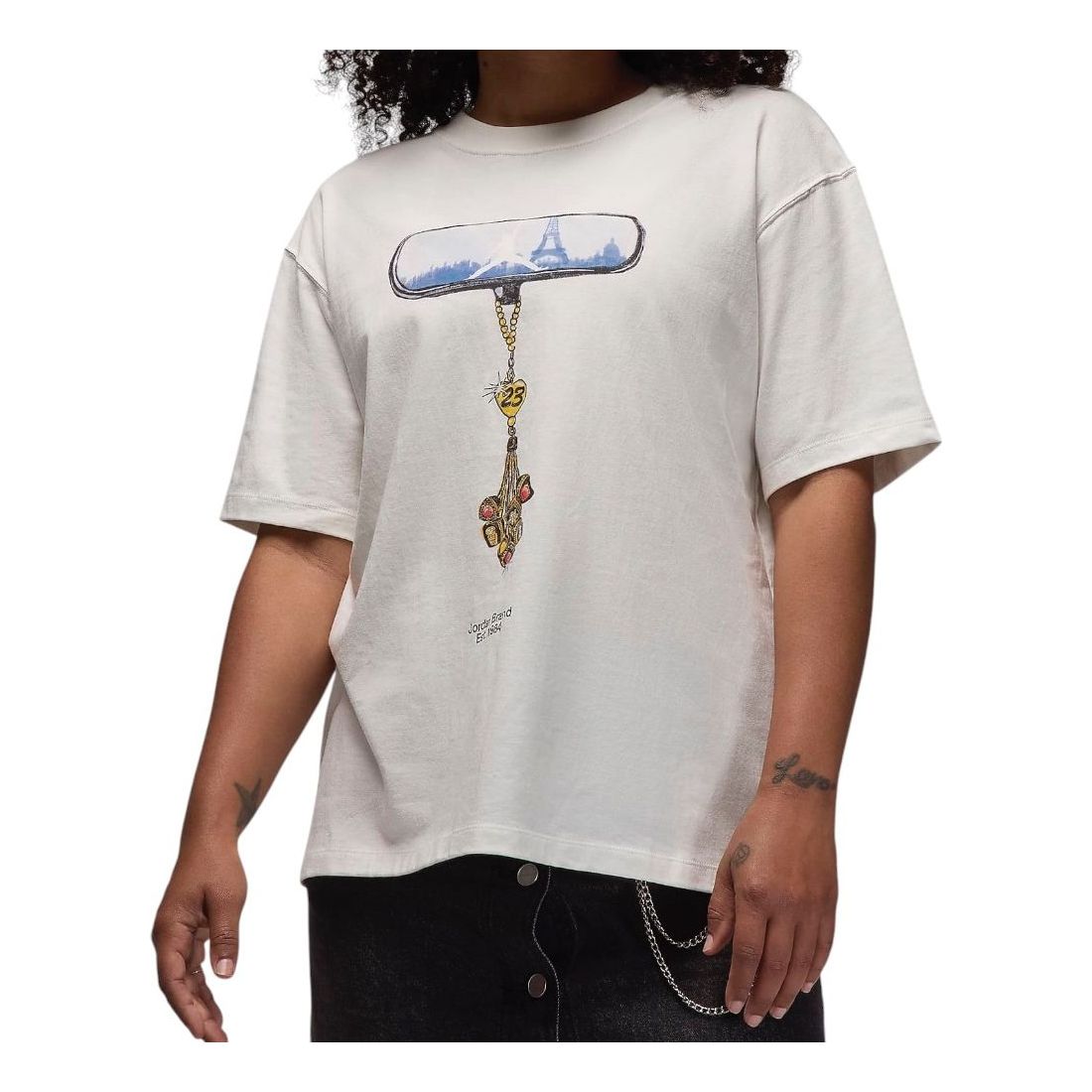 (WMNS) Air Jordan Girlfriend T-Shirt 'White' HF2861-133
