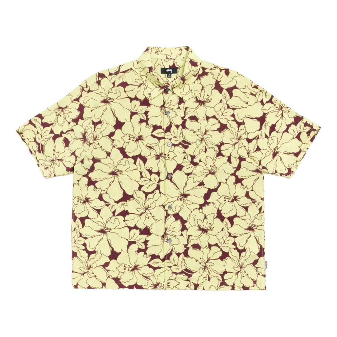 Stussy Floral Hawaiian Shirt 'Lime' 1110386-LIME