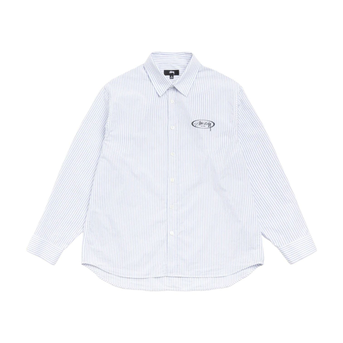 Stussy Standard Logo Shirt 'Blue Stripe' 1110387-BLUE